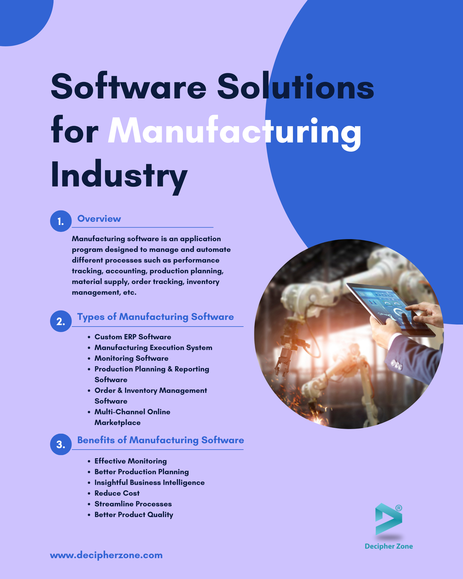 Software Solutions for Manufacturing Industry